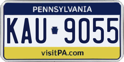 PA license plate KAU9055