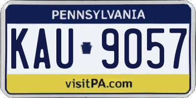 PA license plate KAU9057