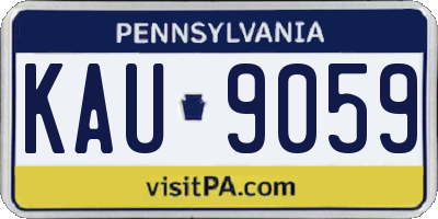 PA license plate KAU9059