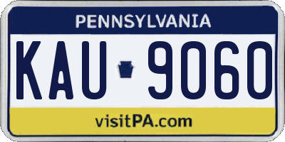 PA license plate KAU9060