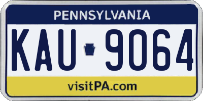 PA license plate KAU9064