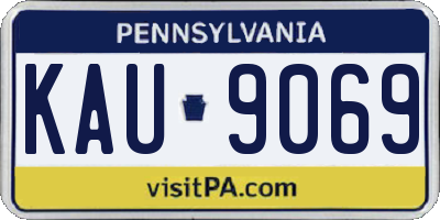 PA license plate KAU9069