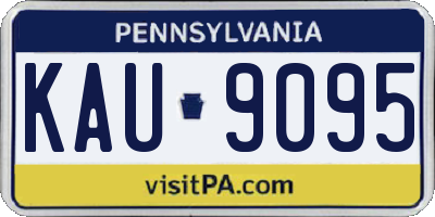 PA license plate KAU9095