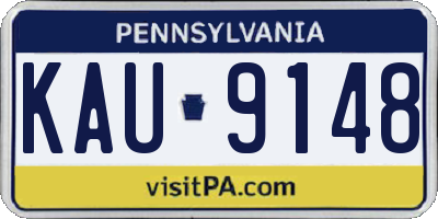 PA license plate KAU9148