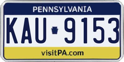 PA license plate KAU9153