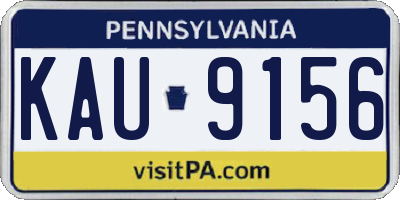 PA license plate KAU9156