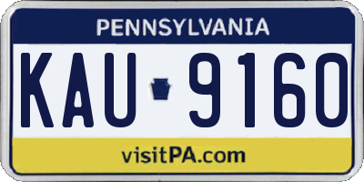 PA license plate KAU9160