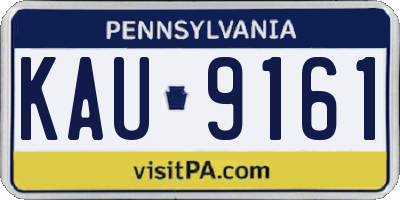 PA license plate KAU9161