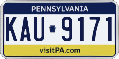PA license plate KAU9171