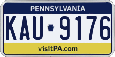 PA license plate KAU9176
