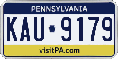 PA license plate KAU9179
