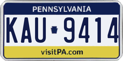 PA license plate KAU9414