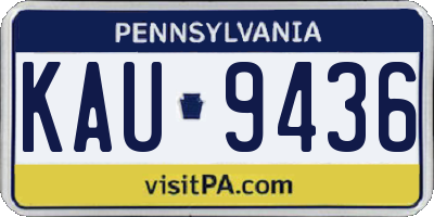 PA license plate KAU9436