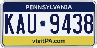 PA license plate KAU9438