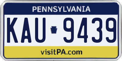 PA license plate KAU9439