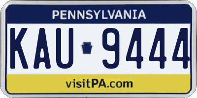 PA license plate KAU9444