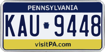 PA license plate KAU9448