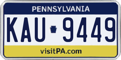 PA license plate KAU9449