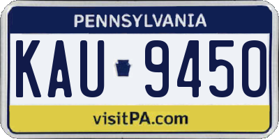 PA license plate KAU9450