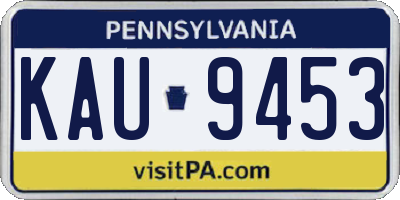 PA license plate KAU9453