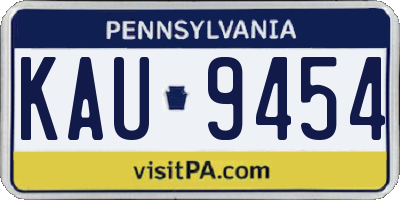 PA license plate KAU9454