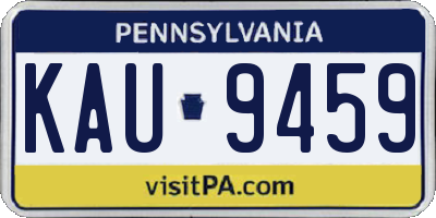 PA license plate KAU9459