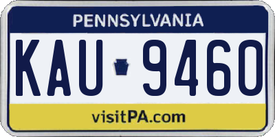 PA license plate KAU9460