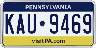 PA license plate KAU9469