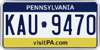 PA license plate KAU9470