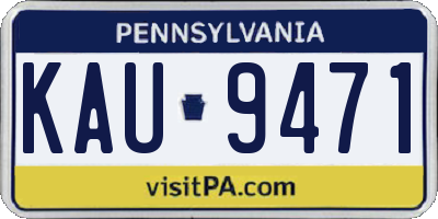 PA license plate KAU9471