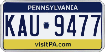 PA license plate KAU9477