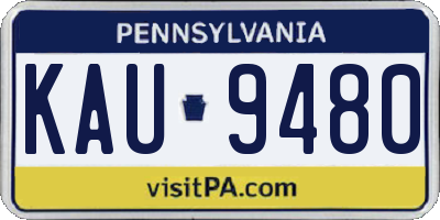 PA license plate KAU9480