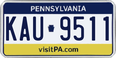 PA license plate KAU9511