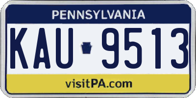 PA license plate KAU9513