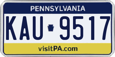 PA license plate KAU9517