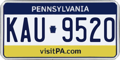 PA license plate KAU9520