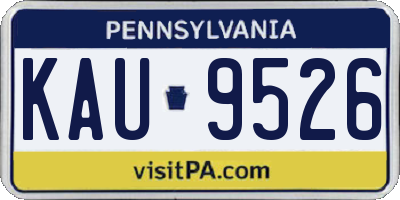 PA license plate KAU9526
