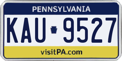 PA license plate KAU9527