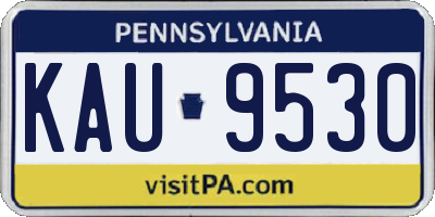 PA license plate KAU9530