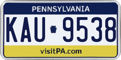 PA license plate KAU9538