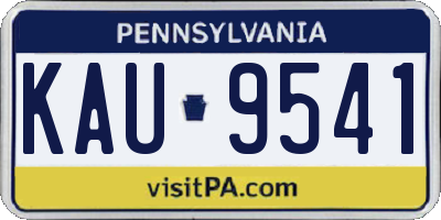 PA license plate KAU9541