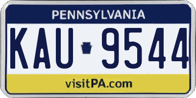 PA license plate KAU9544