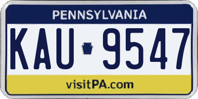 PA license plate KAU9547