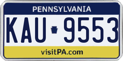 PA license plate KAU9553