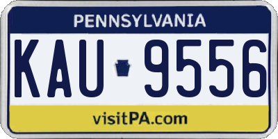 PA license plate KAU9556