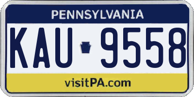 PA license plate KAU9558