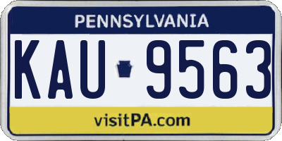 PA license plate KAU9563