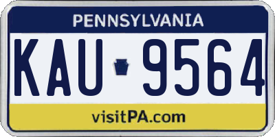 PA license plate KAU9564