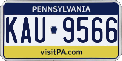 PA license plate KAU9566