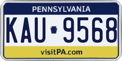 PA license plate KAU9568
